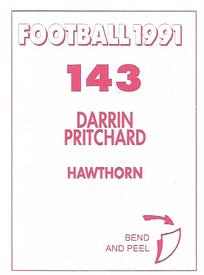 1991 Select AFL Stickers #143 Darrin Pritchard Back
